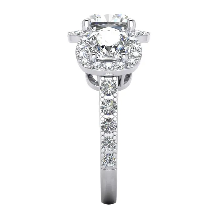 Real 3 Stone Halo Cushion Natural Earth Mined Diamond Engagement Ring With Accents 6 Carats HarryChadEntcom Rings Real 3 Stone Halo Cushion Natural Earth Mined Diamond Engagement Ring With Accents 6 Carats HarryChadEntcom Rings