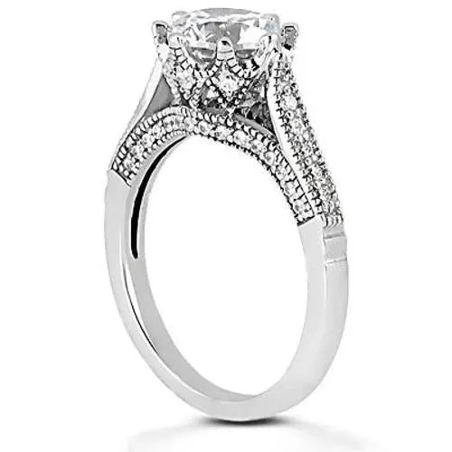 Rings 230 Ct Natural Earth Mined Diamond White Gold Anniversary Ring Vintage Style Jewelry New GB