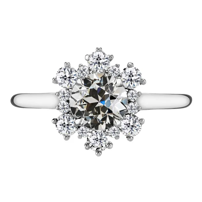 Rings 350 Carats Old Mine Cut Natural Diamond Flower Style Wedding Ring HarryChadEntcom Rings 350 Carats Old Mine Cut Natural Diamond Flower Style Wedding Ring HarryChadEntcom