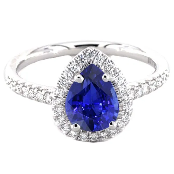Rings Anniversary Halo Ring Pear Blue Sapphire Natural Earth Mined Diamonds 325 Carats HarryChadEntcom Rings Anniversary Halo Ring Pear Blue Sapphire Natural Earth Mined Diamonds 325 Carats HarryChadEntcom