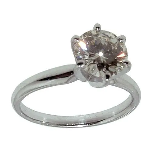 Rings GB 2 Carat Natural Earth Mined Diamond Solitaire Engagement Ring