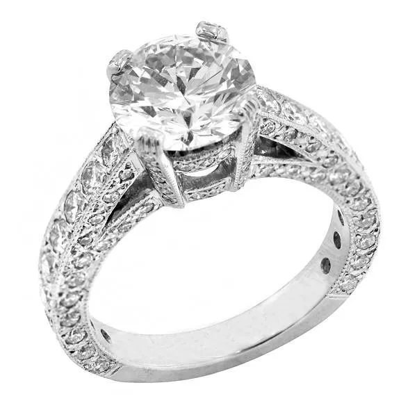 Rings GB 340 Carats Real Natural Earth Mined Diamond Antique Style Wedding Ring White Gold 14K Rings GB 340 Carats Real Natural Earth Mined Diamond Antique Style Wedding Ring White Gold 14K