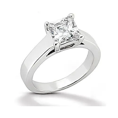 Rings GB Natural Earth Mined Diamond Princess Cut Solitaire Ring 151 Ct White Gold 18K Jewelry Rings GB Natural Earth Mined Diamond Princess Cut Solitaire Ring 151 Ct White Gold 18K Jewelry
