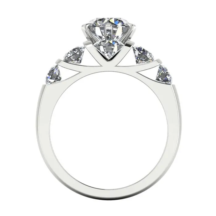 Rings GB Round Natural Earth Mined Diamond Engagement Ring Set 350 Carats Jewelry White Gold Rings GB Round Natural Earth Mined Diamond Engagement Ring Set 350 Carats Jewelry White Gold