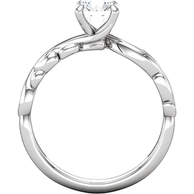 Rings GB Solitaire 151 Carats Round Natural Earth Mined Diamond Anniversary Ring White Gold 14K