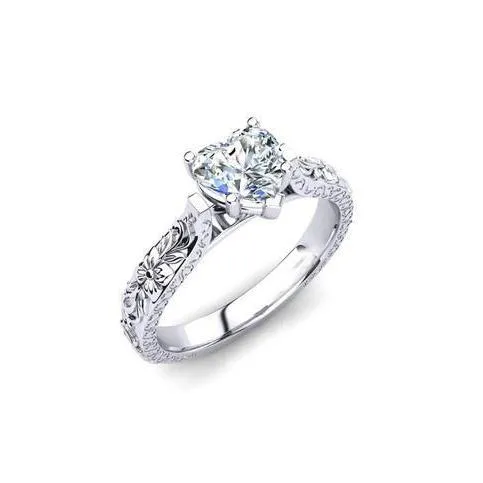 Rings GB Sparkling Solitaire Heart Cut 225 Ct Natural Earth Mined Diamond Engagement Ring Rings GB Sparkling Solitaire Heart Cut 225 Ct Natural Earth Mined Diamond Engagement Ring