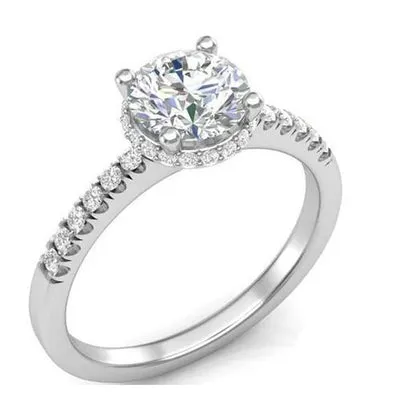 Rings GB White Gold 14K 330 Carats Round Natural Earth Mined Diamonds Anniversary Ring Rings GB White Gold 14K 330 Carats Round Natural Earth Mined Diamonds Anniversary Ring
