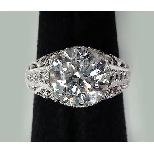 Rings GB White Gold Round Lab Grown Diamond Ring