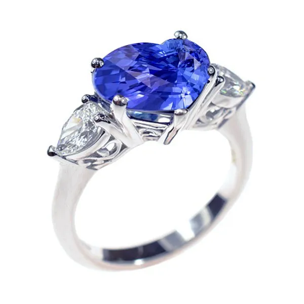 Rings HarryChadEntcom 3 Stone Pear Natural Earth Mined Diamond Heart Blue Sapphire Ring 3 Carats Gold Jewelry Rings HarryChadEntcom 3 Stone Pear Natural Earth Mined Diamond Heart Blue Sapphire Ring 3 Carats Gold Jewelry
