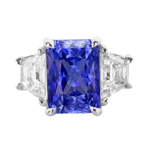 Rings HarryChadEntcom 3 Stone Ring Trapezoid Natural Earth Mined Diamond Ceylon Sapphire 350 Carats Prong Set Rings HarryChadEntcom 3 Stone Ring Trapezoid Natural Earth Mined Diamond Ceylon Sapphire 350 Carats Prong Set