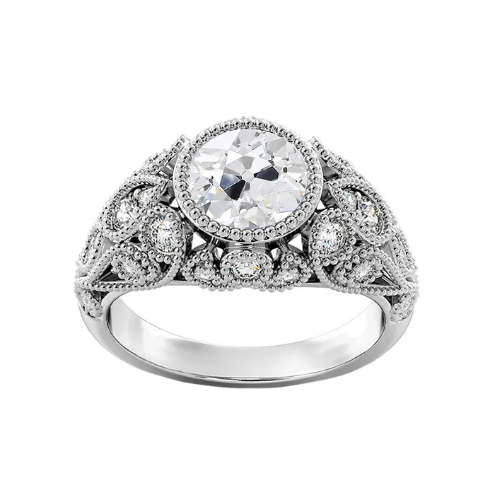 Rings HarryChadEntcom Old Cut Round Natural Earth Mined Diamond Ring Bezel Set 350 Carats Milgrain Shank Rings HarryChadEntcom Old Cut Round Natural Earth Mined Diamond Ring Bezel Set 350 Carats Milgrain Shank