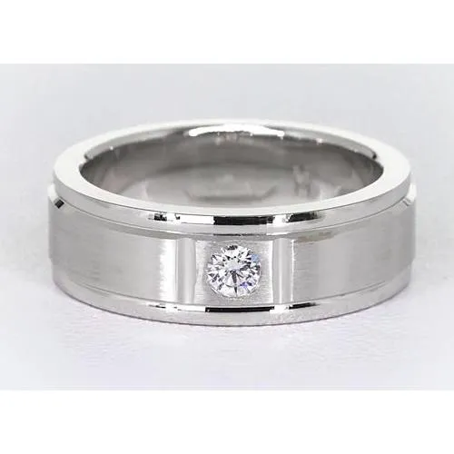 Rings HarryChadEntcom One Round Gypsy Natural Earth Mined Diamond Band 025 Carats Brushed Finish Mens Ring Rings HarryChadEntcom One Round Gypsy Natural Earth Mined Diamond Band 025 Carats Brushed Finish Mens Ring