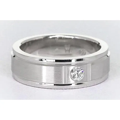Rings HarryChadEntcom One Round Gypsy Natural Earth Mined Diamond Band 025 Carats Brushed Finish Mens Ring Rings HarryChadEntcom One Round Gypsy Natural Earth Mined Diamond Band 025 Carats Brushed Finish Mens Ring