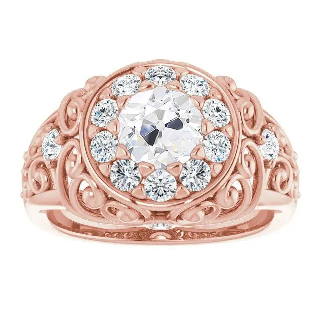 Rings HarryChadEntcom Vintage Style Wedding Ring Round Old Mine Cut Natural Earth Mined Diamond 525 Carats Rings HarryChadEntcom Vintage Style Wedding Ring Round Old Mine Cut Natural Earth Mined Diamond 525 Carats