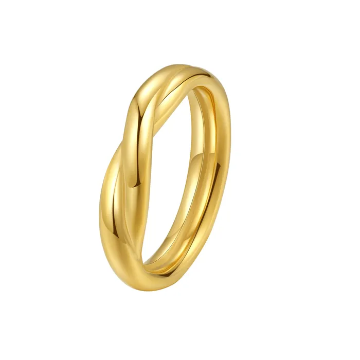 Rings Hey Happiness Criss Cross Ring Stainless Steel