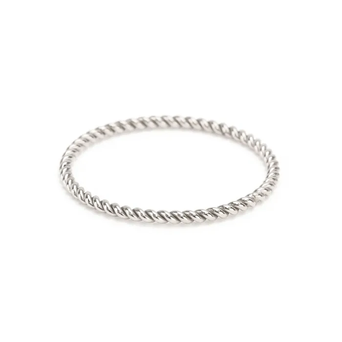 Rings KS Sterling Silver Twisted Stacking Ring SIZE 5