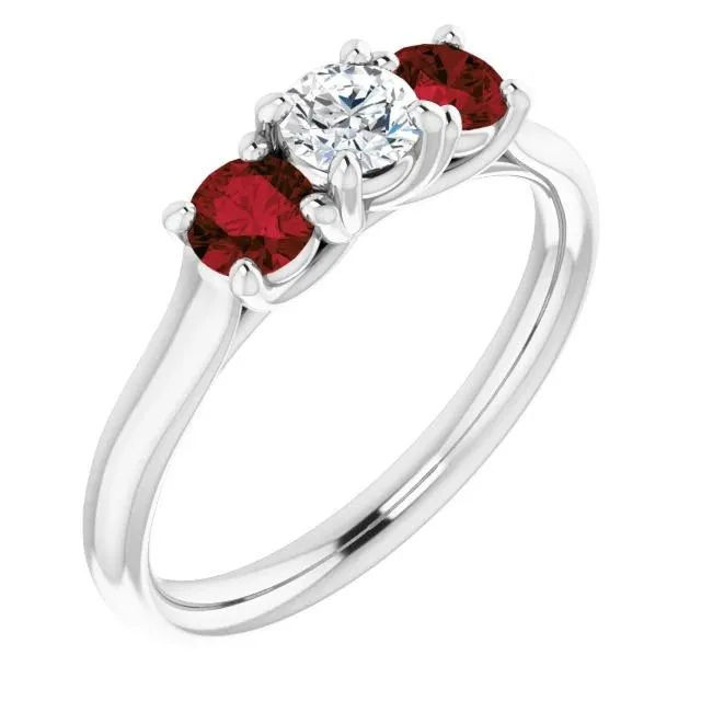 Rings Round Natural Earth Mined Diamond Ruby Stone Ring 240 Carats White Gold 14K Jewelry GB Rings Round Natural Earth Mined Diamond Ruby Stone Ring 240 Carats White Gold 14K Jewelry GB