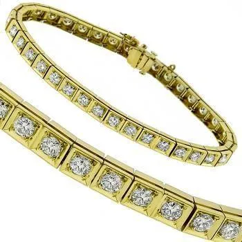 Round Cut Natural Earth Mined Diamond Ladies Tennis Bracelet 540 Carats Yellow Gold 14K GB Bracelets Round Cut Natural Earth Mined Diamond Ladies Tennis Bracelet 540 Carats Yellow Gold 14K GB Bracelets