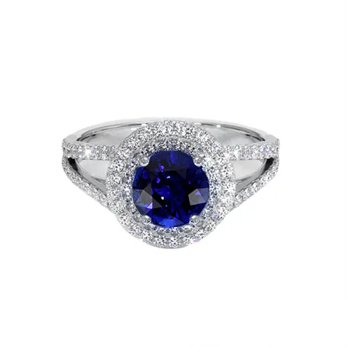 Round Natural Earth Mined Diamond Ring Halo Blue Sapphire 350 Carats New Gemstone Gold HarryChadEntcom Rings Round Natural Earth Mined Diamond Ring Halo Blue Sapphire 350 Carats New Gemstone Gold HarryChadEntcom Rings