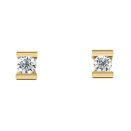 Round Natural Earth Mined Diamond Stud Earrings Channel Set Women Jewelry 150 Carats GB Earrings Round Natural Earth Mined Diamond Stud Earrings Channel Set Women Jewelry 150 Carats GB Earrings