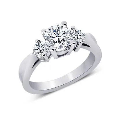 Round Natural Earth Mined Diamonds 125 Carat Engagement Anniversary Ring Three Stone GB Rings Round Natural Earth Mined Diamonds 125 Carat Engagement Anniversary Ring Three Stone GB Rings