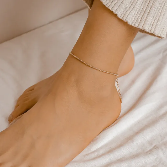 Round Snake Chain Anklet Rose Gold Hey Happiness Necklaces Round Snake Chain Anklet Rose Gold Hey Happiness Necklaces