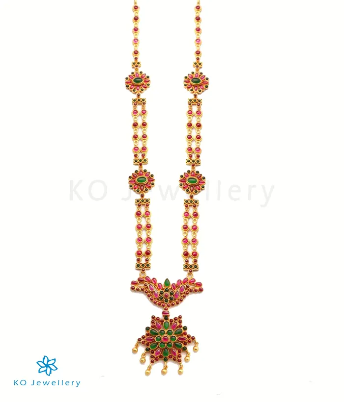 Silversmith Necklaces The Apratim Silver Kempu Necklace