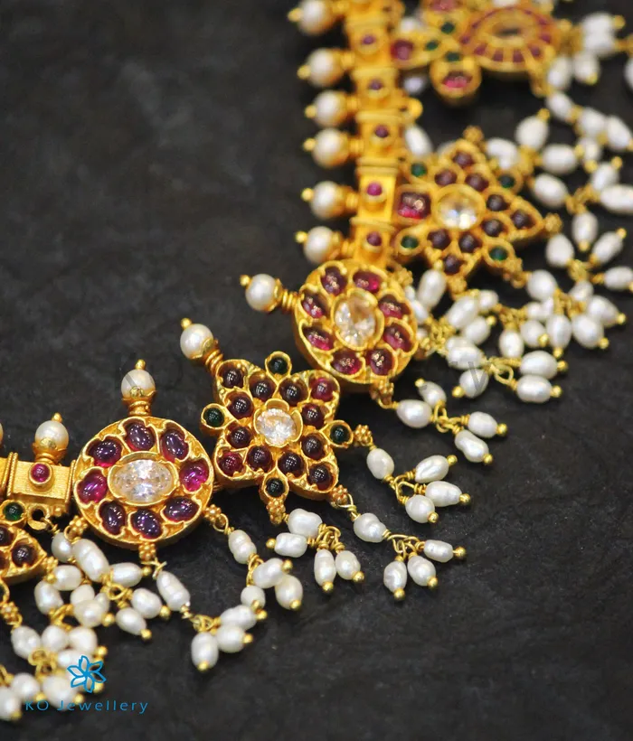 Silversmith Necklaces The Ekaya Silver Guttapusalu Necklace Red