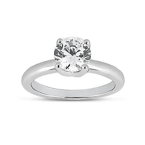 Solitaire 075 Carats Natural Earth Mined Diamond Engagement Ring 14K Gold White GB Rings Solitaire 075 Carats Natural Earth Mined Diamond Engagement Ring 14K Gold White GB Rings