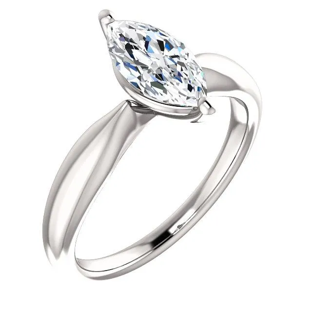Solitaire Marquise Natural Earth Mined Diamond Ring 250 Carats GB Rings