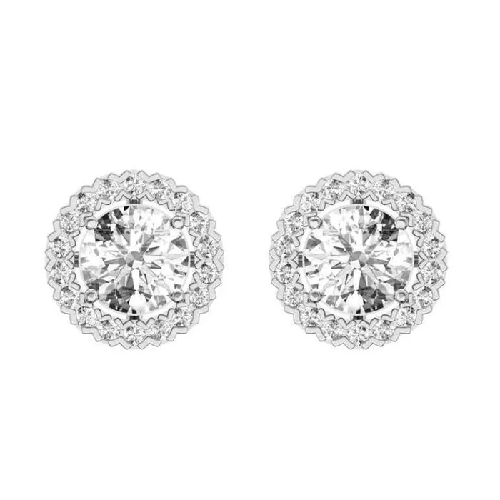 Sparkling Round Brilliant Cut 480 Carats Real Natural Earth Mined Diamond Women Stud Earring GB Earrings Sparkling Round Brilliant Cut 480 Carats Real Natural Earth Mined Diamond Women Stud Earring GB Earrings