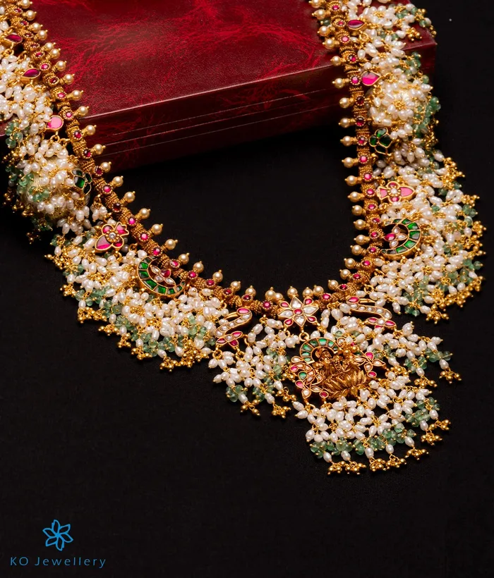 The Darshi Silver KundanJadau Pearl Necklace Kundan Necklaces
