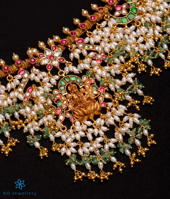 The Darshi Silver KundanJadau Pearl Necklace Kundan Necklaces