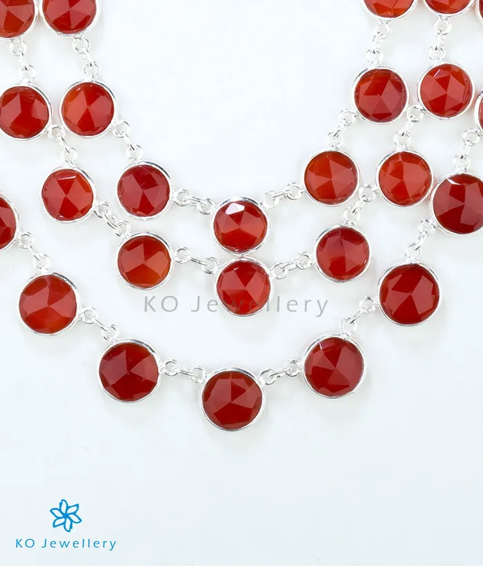 The Disha Silver Gemstone Necklace Gemstone Necklaces