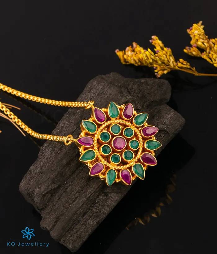 The Drishti Silver Gemstone Necklace Gemstone Necklaces