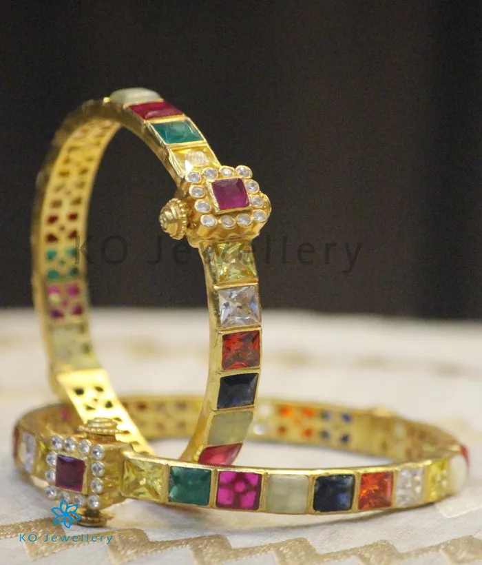 The Sampada Silver Navaratna Bracelet Size 2628 Silversmith Bracelets