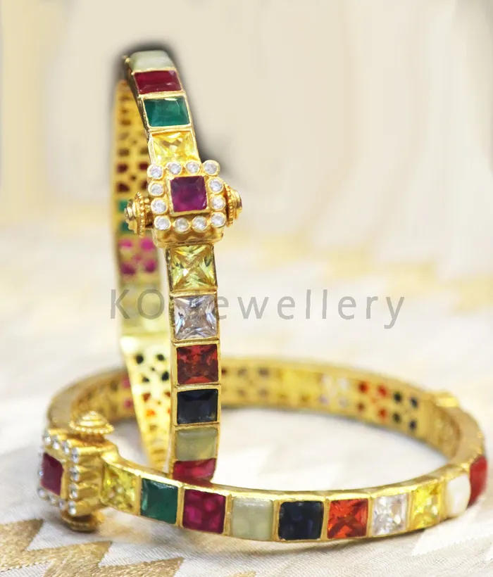 The Sampada Silver Navaratna Bracelet Size 2628 Silversmith Bracelets