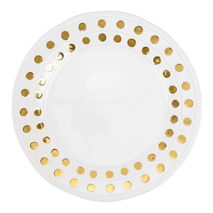 Vietri PreStyled Sets Vietri Medici Gold Round Platter