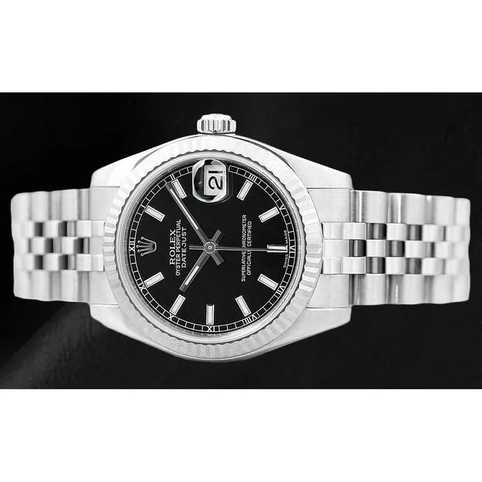 Watches HarryChadEntcom Datejust Rolex Black Luminous Dial 31mm Ladies Watch Watches HarryChadEntcom Datejust Rolex Black Luminous Dial 31mm Ladies Watch