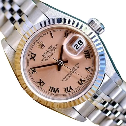 Watches HarryChadEntcom ROLEX LADY SALMON ROMAN DIAL WATCH